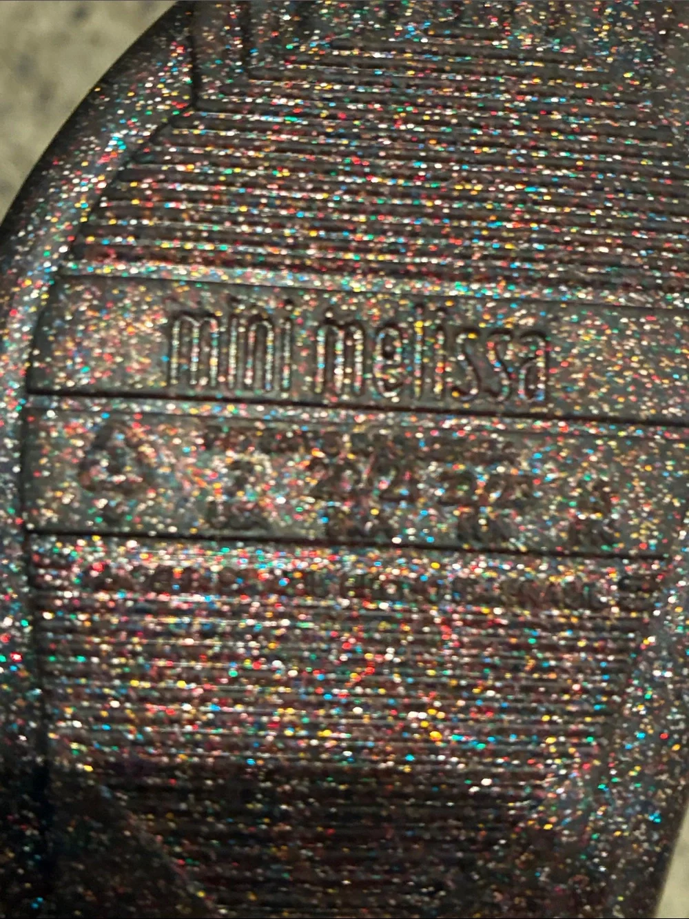 TODDLER MINI MELISSA 31465 BALLET SP BB MARY JANE FLAT 03800 MULTICOLOR GLITTER